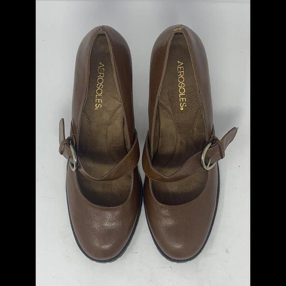 Mary Jane Shoes - Aerosoles Mary Jane Brown Shoes Women’s Size  8.5